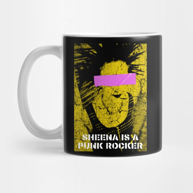 tape punk rock girl pink yellow by lord cobra